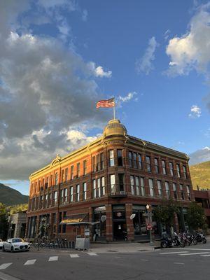 This is Ute Mountaineer from the street.  Amazing building to go with the amazing staff.