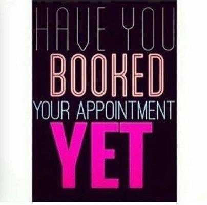 Appointments are getting booked quickly so make sure you make yours in plenty of time!