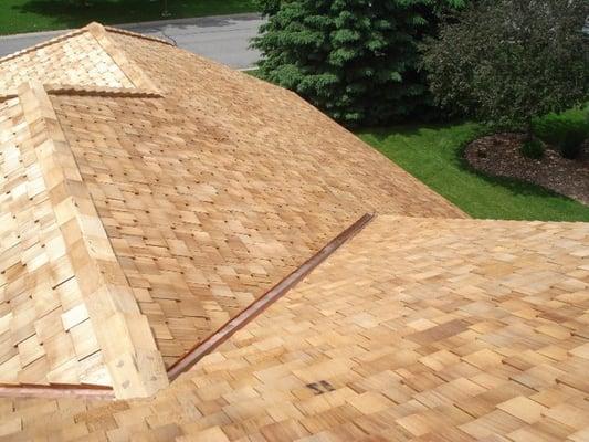 Cedar shake roofing