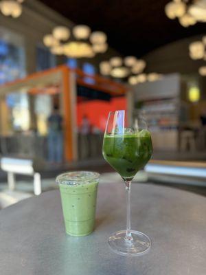 Matcha latte & matcha lilikoi