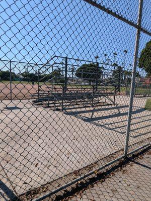 Bleachers by the softball field