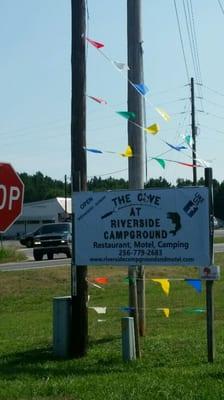 Street sign on Hwy 9, Cedar Bluff, Al.