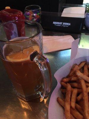 Blue moon and fries