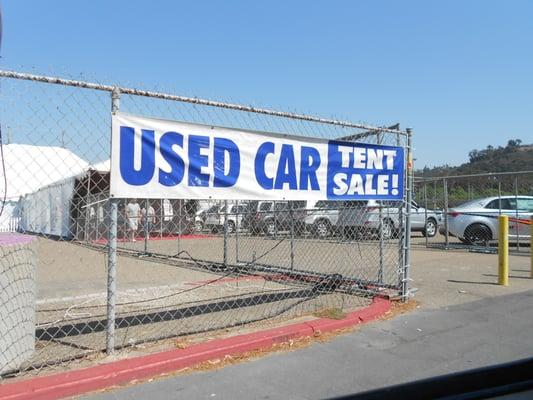 Giant Used Car Tent Sale