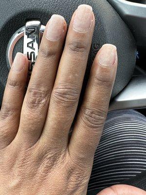 Nails when I left and what they tried to charge $40