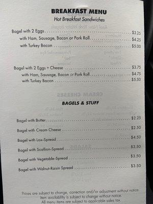 Menu Back 1/23/23