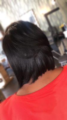 Bob Cut and Silk Press