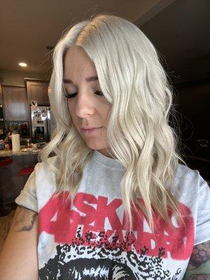 Icy blonde hair done by Brianna!