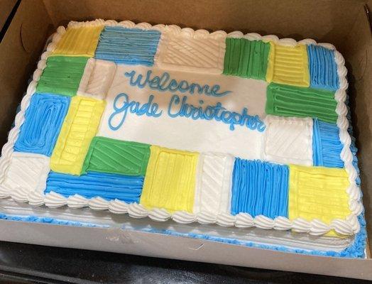 The cake they made for a BABY shower!