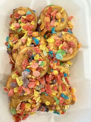 Fruity pebbles protein donuts!