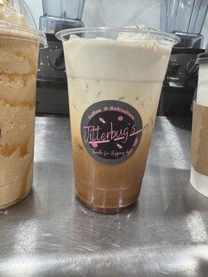 Bourbon caramel iced breve come give it a try