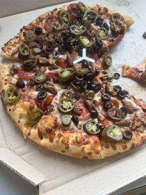 Meat lovers pizza