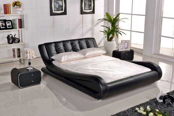 Vega Platform Bed in Black