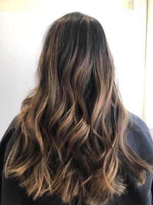 Internal diamond balayage finished