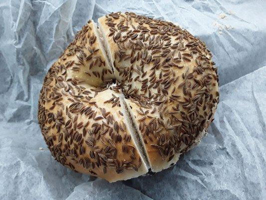 Never saw so many carraway seeds on a bagel!