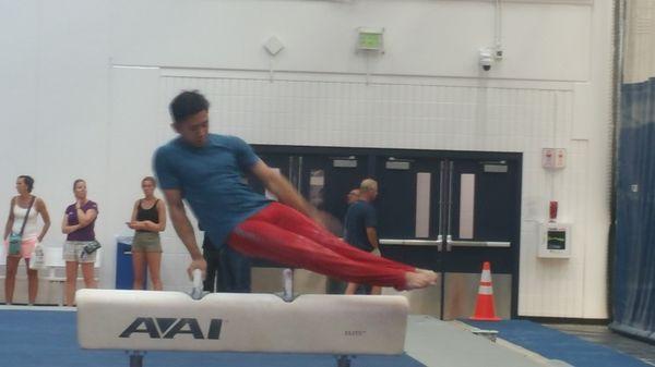 On the horse at the Olympic Training Center