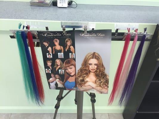 Fantasy colors hair extensions