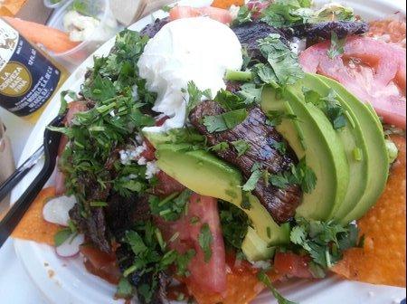 This is a Carne Asada Tostada I pay $9.25 at a local place in L.A. It doesn't look like the one from here...