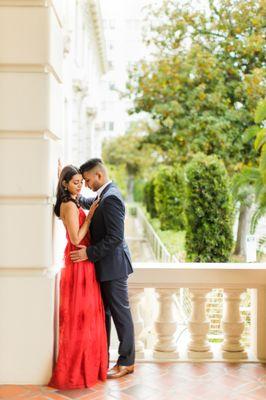 engagement shoot at Pasadena city hall