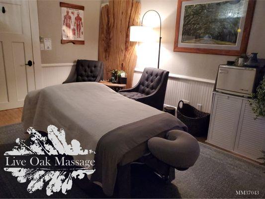 Live Oak Massage session room