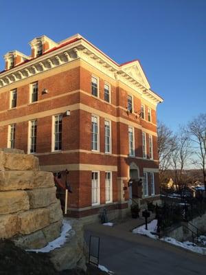 The luxurious Jail Hill Inn in historic, downtown Galena, Illinois