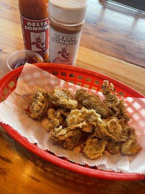 Fried oysters appetizer