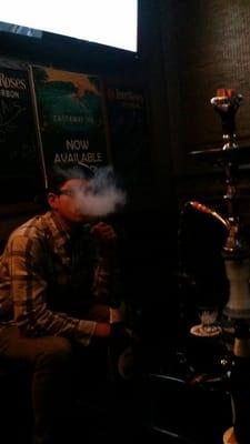 Enjoying Some Blueberry Hookah.