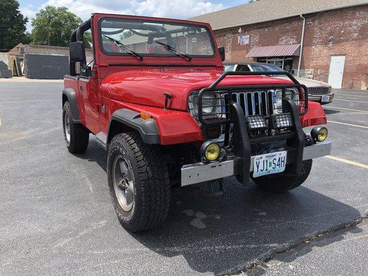 I love this Jeep that we recently painted