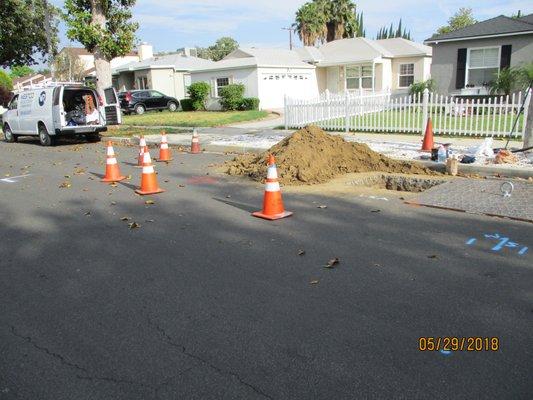 6" sewer lateral repair in Northridge, CA