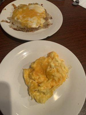 Eggs, cheese hash browns