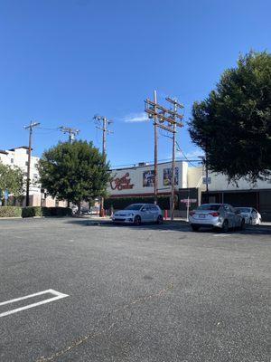 View of the exterior from the parking lot.