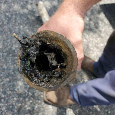 Corroded pipe in Yulee, FL being fixed by the Bert Norman's Plumbing team.