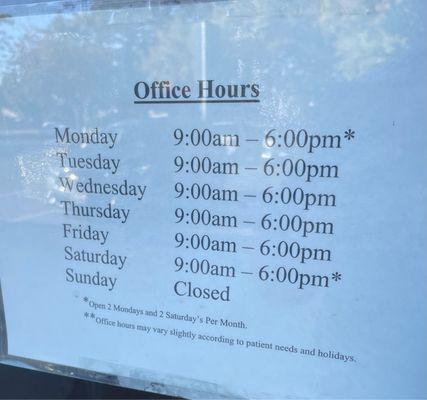 Business hours