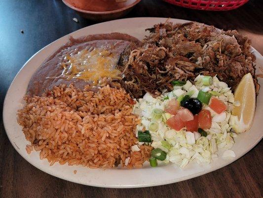 This is #9 Carnitas no need for sauce what you taste is the real deal