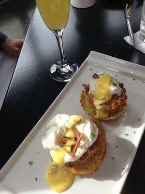 Texas Benedict- Jalapeño biscuit, country fried quail and jalapeño hollandaise. Yummy!!!