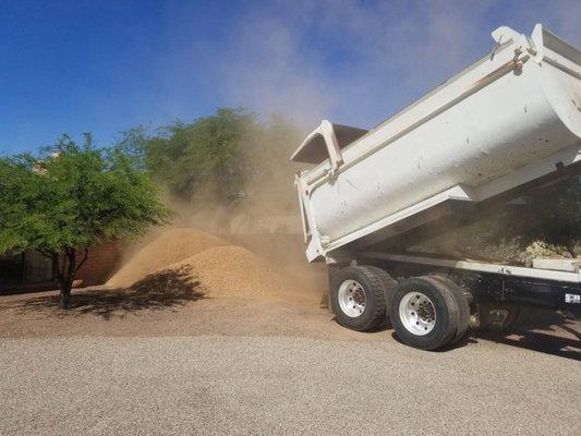 Dumping gravel