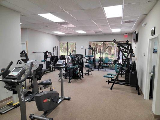 We offer exercise rehabilitation to our patients and have a full gym in our facility.