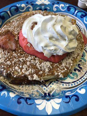 The strawberry cheesecake pancakes taste even better than they look!