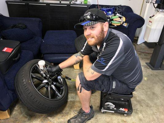 Why yes we do apply Ceramic Coatings to wheels