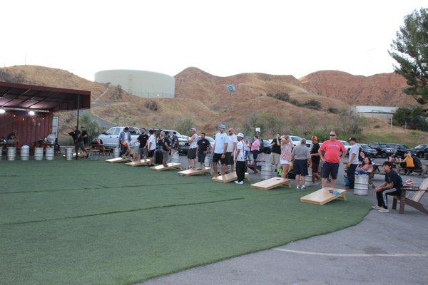 Cornhole at WolfCreek Brewery