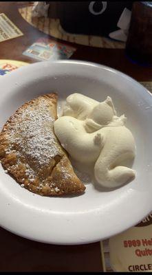 Fried pie and ice cream