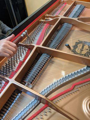 Scott tuning my piano with professionalism!