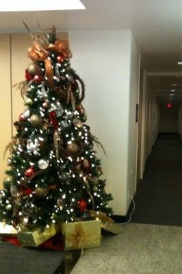 The lobby tree greets everyone who walks in!