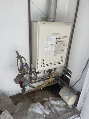 Tankless water heater install