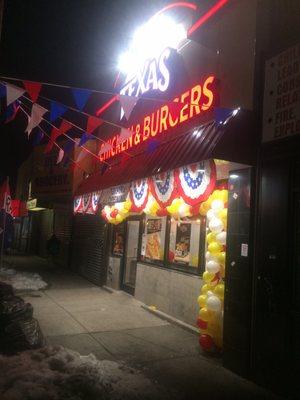 Texas Chicken and Burgers Fast Food restaurant , Clarkson Avenue two blocks away from New York Avenue. Near the Hospitals