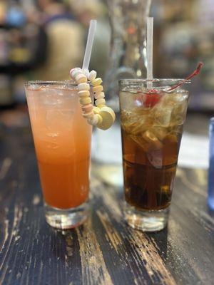 Nuka Cola and Princess drinks. The bracelet is a fun touch!