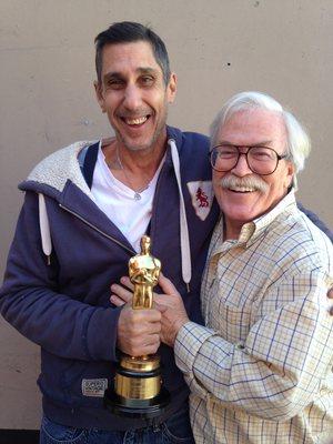 My good friend Bill Harris showing me his Oscar