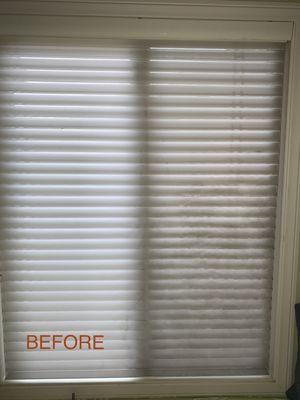 Before: Silhouette / Sheer Blind Cleaning