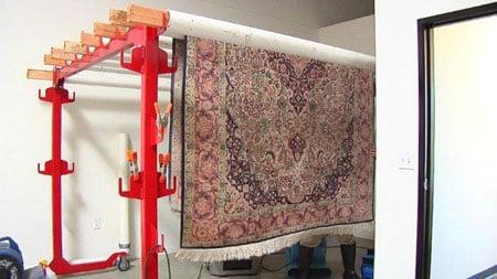 We clean valuable silk or wool hand woven rugs!