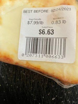 Overcharged cheese